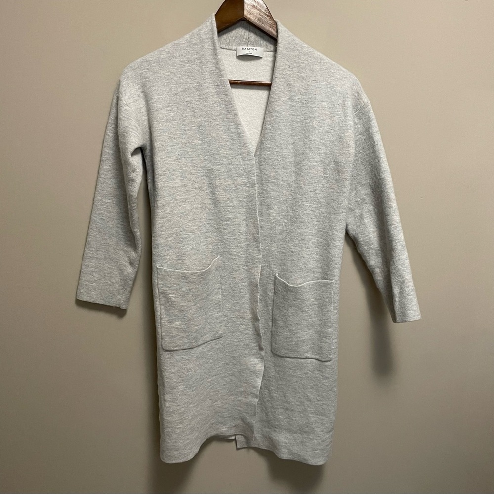 Babaton Light Gray Lance Wool Blend Open Cardigan Women’s Small